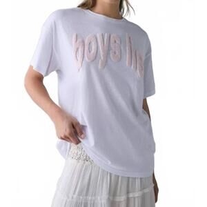 NEW BOYS LIE block their number boyfriend tee in white